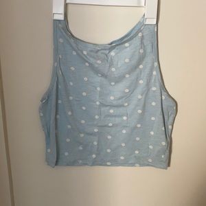 Blue cut out tank